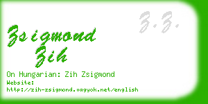 zsigmond zih business card